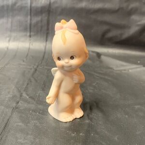 Lefton Angel Kewpie Baby Figurine Vintage Pink Bow Rare 03268 collectible